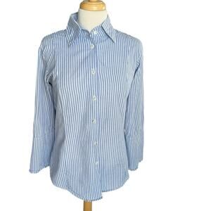 Bell by Alicia Bell Striped Button Down Shirt Quiet Luxury Classic Womens Size 6